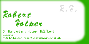 robert holper business card